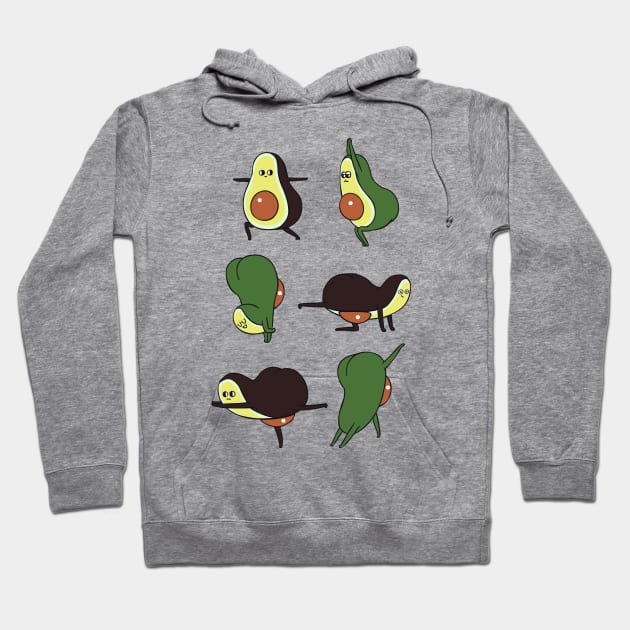 Avocado Yoga for Booty Hoodie by huebucket